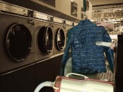 Vacuuming Girlfriend's Emoi Blue Down Jacket with Vintage Electrolux 9/16