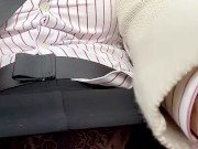 Hot blonde miff touches her pussy while driving a car! 6/16