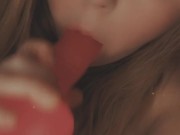 Vixen Rose sucking on big dildo 6/16