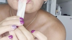 👮SEXY Policewoman😈 Playing With My Body And MILKY CONDOM💦