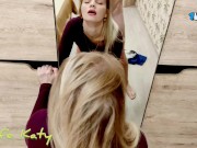 Stepsister wanted to have quick sex in front of a mirror. 7/16