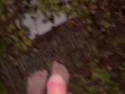 Teen Pissing Outside in Winter - you can see the heat dispersing 1/16