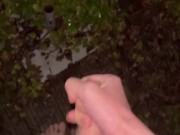 Teen Pissing Outside in Winter - you can see the heat dispersing 2/16