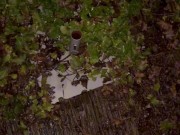 Teen Pissing Outside in Winter - you can see the heat dispersing 3/16