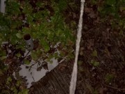 Teen Pissing Outside in Winter - you can see the heat dispersing 5/16