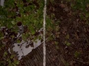 Teen Pissing Outside in Winter - you can see the heat dispersing