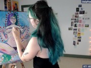 spread legs painting show australian artist 16/16