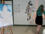 spread legs painting show australian artist 2/16