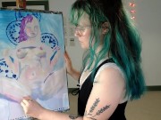 spread legs painting show australian artist 4/16