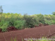 Girl Peeing on the Side of a Rural Road with Muddy Boots 16/16