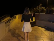 Outdoor fuck with a stranger who is not wearing underwear, passers-by interrupt us 1/16