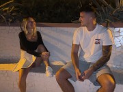 Outdoor fuck with a stranger who is not wearing underwear, passers-by interrupt us 4/16