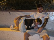 Outdoor fuck with a stranger who is not wearing underwear, passers-by interrupt us 8/16