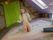 Tattoo model Anuskatzz split practice - sexy flexible yoga inked girl like to stretch body training 13/16