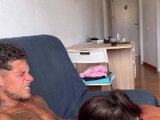 I Suck His fat cock🍌 Till He Cums In My hot coffee💦