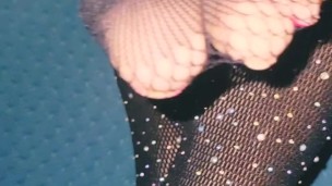 New sparkling pantyhose for my pink toes!