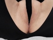 DO YOU LIKE IT WHEN I PUT MY STOCKINGS IN MY PUSSY?close up view 14/16