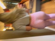 Blonde performs fetish on the bus, gives a blowjob in the driver's seat and swallows everything 3/16