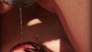 Delicious warm pee straight into your mouth, golden shower, pissing