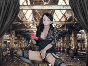 HENTAI Aibu。廃墟。セクシーな衣装。自分の指でオナニー。 5/16