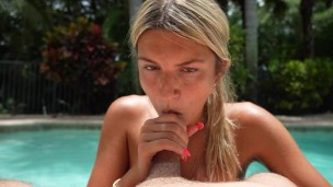 My Perverted Step Brother Came on me in the Pool.....