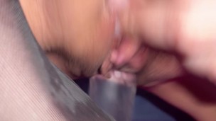 Dildo in my wet hole and horny clitoris