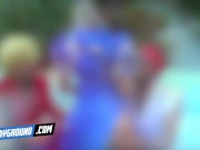 COSPLAYGROUND - Jade Kush as Chun Li Fights To Take Two Dicks At The Same Time 4/16