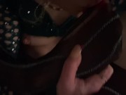 Petite slut licking and spitting on her toes 11/16