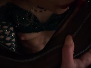 Petite slut licking and spitting on her toes 5/16