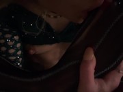 Petite slut licking and spitting on her toes 8/16