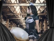 HENTAI Aibu。廃墟。メイド。枕でオナニー。 11/16