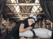 HENTAI Aibu。廃墟。メイド。マネキンでオナニー。 1/16