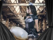 HENTAI Aibu。廃墟。メイド。マネキンでオナニー。 11/16