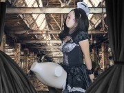 HENTAI Aibu。廃墟。メイド。マネキンでオナニー。 12/16