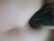Vibrator up my ass while masturbation until i cum. با ویبراتور تو کونم جق زدم تا ابم امد 13/16