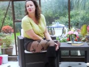 Busty British MILF Eva Jayne Solo Masturbation - OLDNANNY