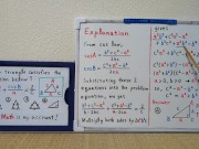 Which triangle satisfies the equation below?[JapanMath](Lesbian) 11/16