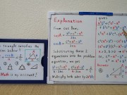 Which triangle satisfies the equation below?[JapanMath](Lesbian) 12/16