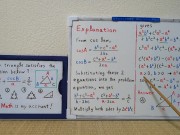 Which triangle satisfies the equation below?[JapanMath](Lesbian) 13/16
