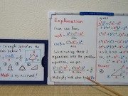 Which triangle satisfies the equation below?[JapanMath](Lesbian) 7/16