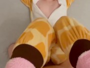 18 year old girl ripped her onesie pyjama for me 15/16