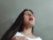 I ride my husband's hard cock and he makes a hot video. 13/16