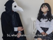 HENTAI Aibu。ベランダ。セクシーな衣装。枕でオナニー。 13/16