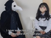 HENTAI Aibu。ベランダ。セクシーな衣装。ディルドでオナニー。 13/16