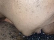 ALL MOUTH AND WET TONGUE ON FAT GORILLA DICK!!!!!!!!!! 13/16