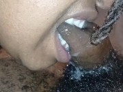 ALL MOUTH AND WET TONGUE ON FAT GORILLA DICK!!!!!!!!!! 14/16