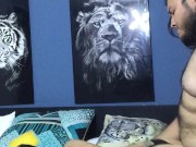 I fuck my girlfriend's pussy on all fours and fill her pussy. 2/16