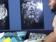 I fuck my girlfriend's pussy on all fours and fill her pussy. 6/16