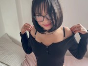 ANIME girl loses a bet and I come on her big THIGHS 7/16