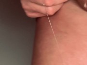 Slutty fit Trans Gamer Sissy fucks herself with own Cum🤤♠️🔥🔥 2/16